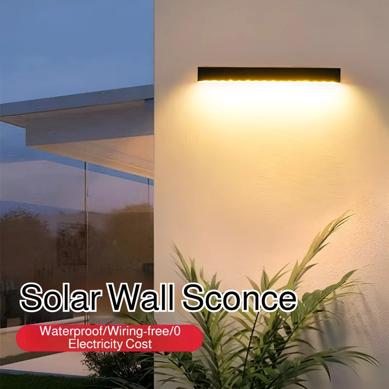 

Солнечный настенный светильник для улицы, водонепроницаемый, на солнечной энергии, садовый светильник для двора для виллы, номер ворот, настенная шайба, ландшафтное освещение