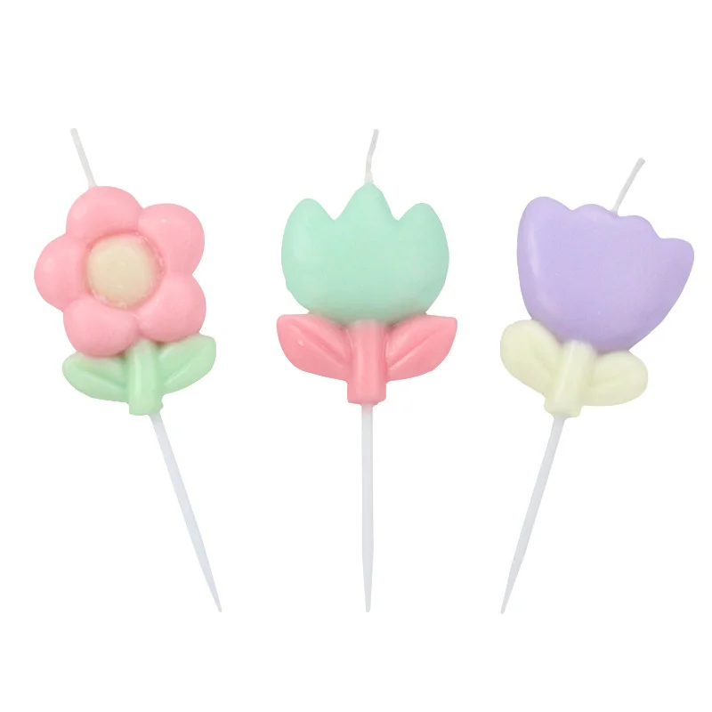 Birthday Decoratinos Candle Surprises Wedding Cake Decoration Flower Candle Girl Sparkles Halloween Home Christening Candles