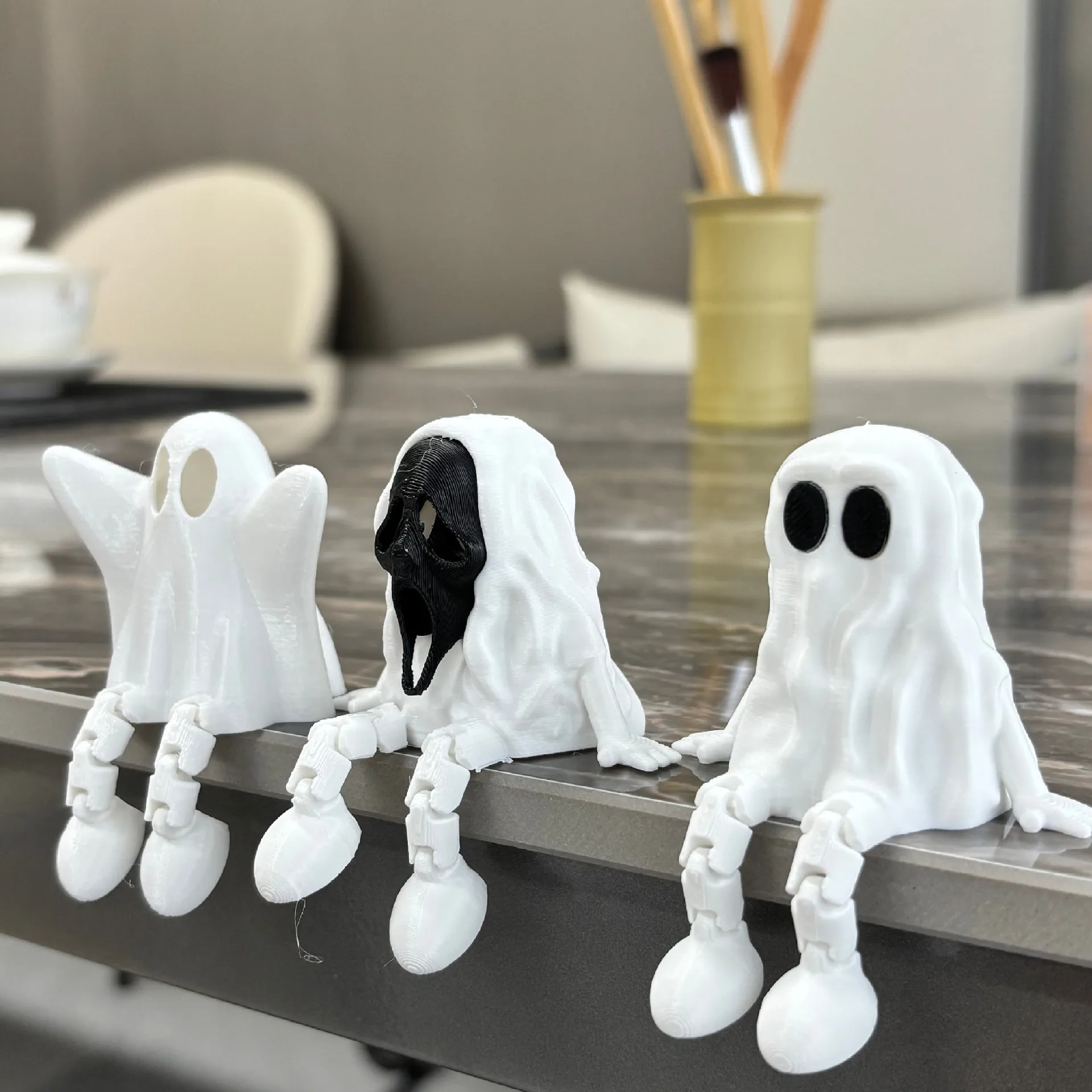 3PCS Halloween ghost carnival party decoration joint movable ornament mini scene model