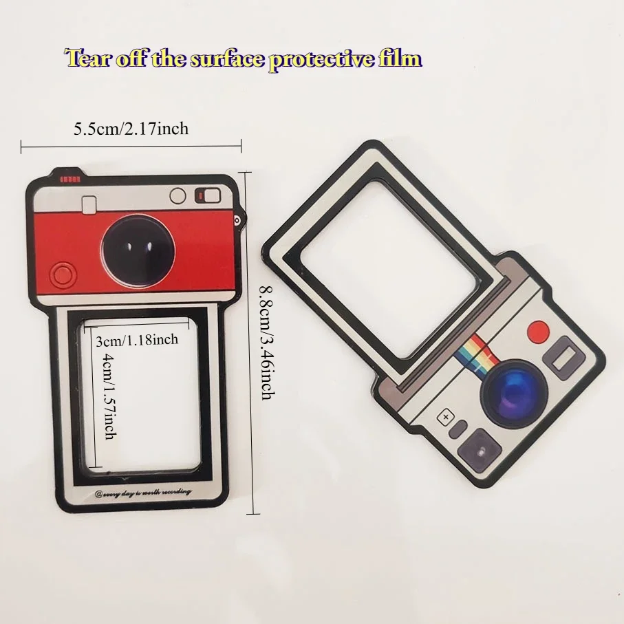 2pcs Creative and Funny Photo Frame Refrigerator Magnets Cute Refrigerator Magnets Whiteboard Sticker Mini Instant Polaroid view 6