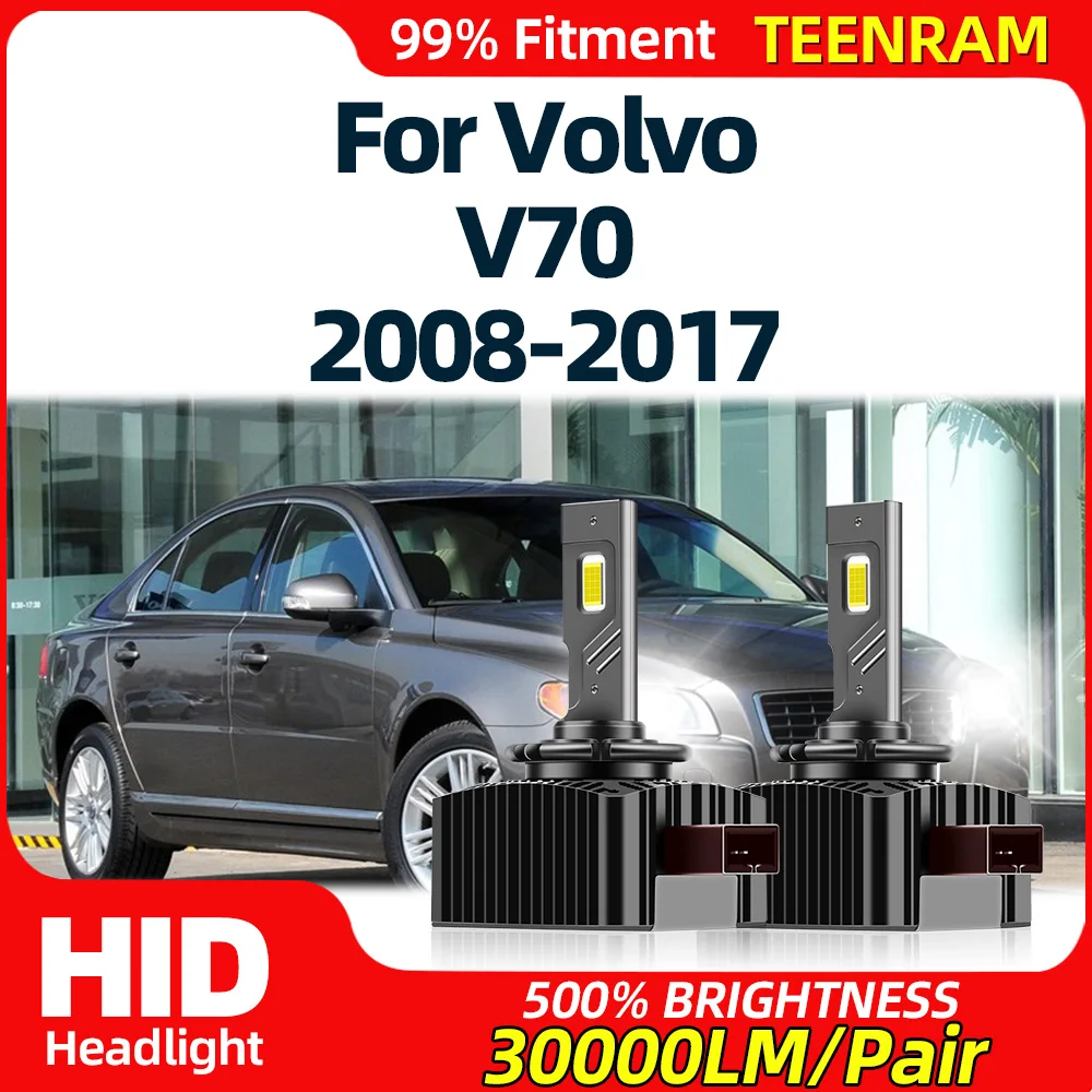 

2x D1S LED Headlights 30000LM Auto Headlamps 12V 6000K HID Xenon Lights For Volvo V70 2008-2011 2012 2013 2014 2015 2016 2017