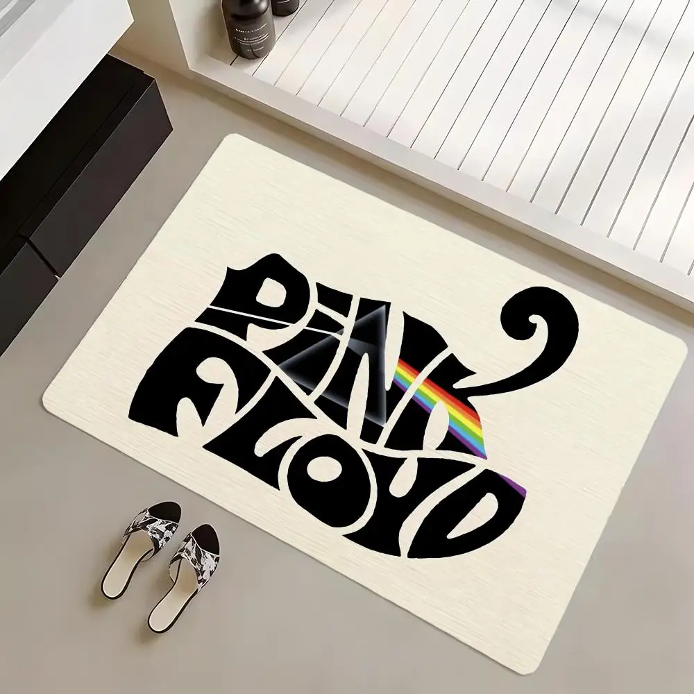Floor Mat Diatomite Bath Mat, Quick Dry, Absorbent, Multi-Scene Mat Band P-Pink F-Floyd