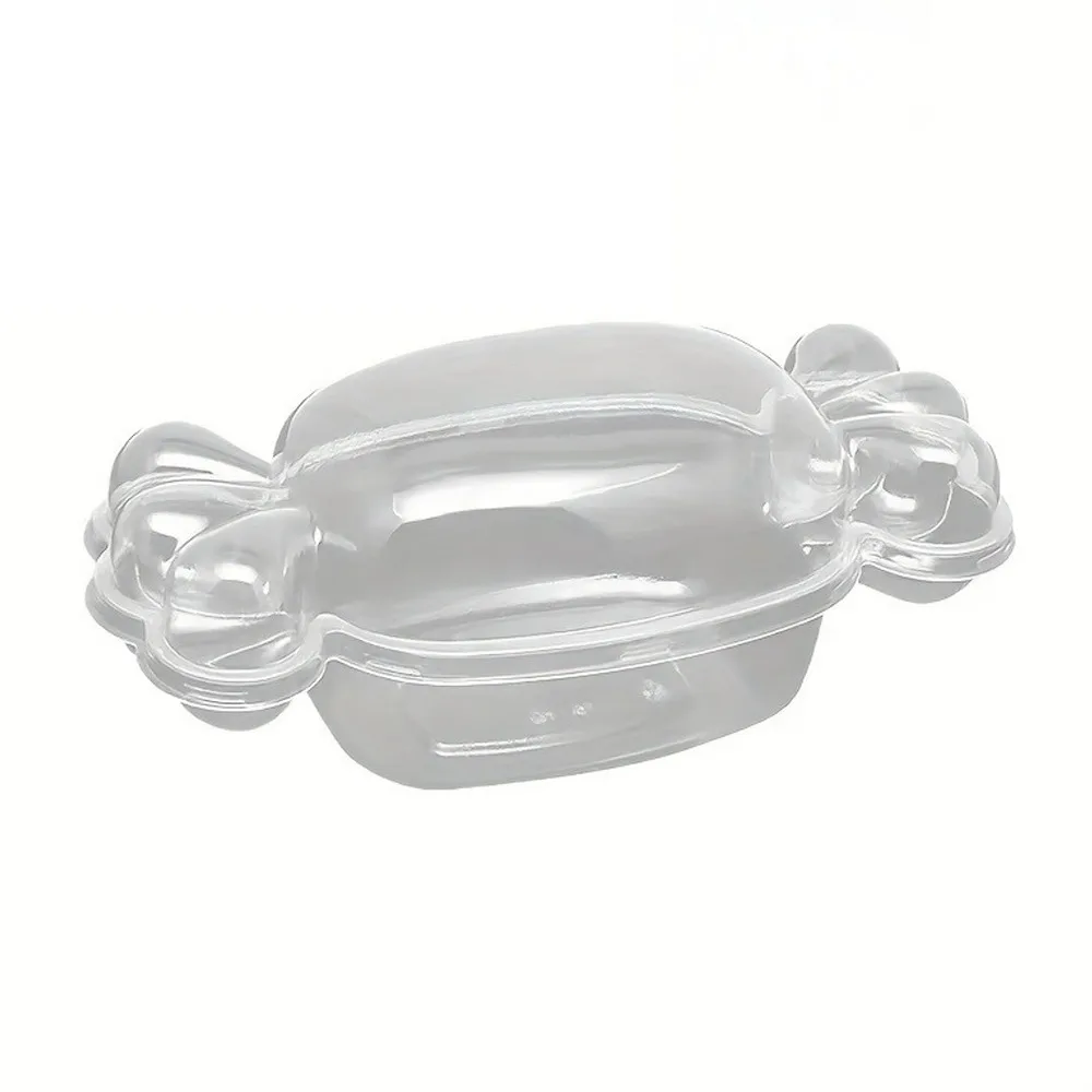 10Pcs Transparent Candy-Shaped Cake Box Airtight with Lid Clear Dessert Box Plastic Gift Box Tiramisu Packing Box Celebrations