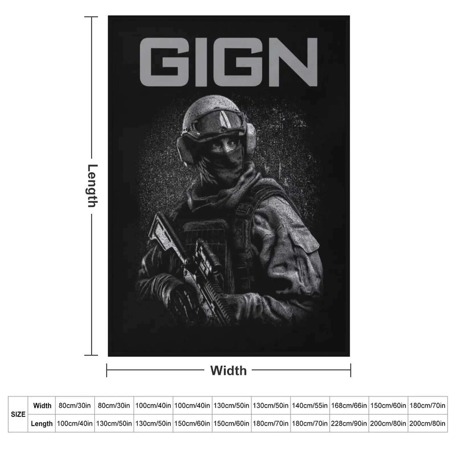 GIGN - The Elite French Special Forces Throw Blanket Loose Summer Winter beds Blankets