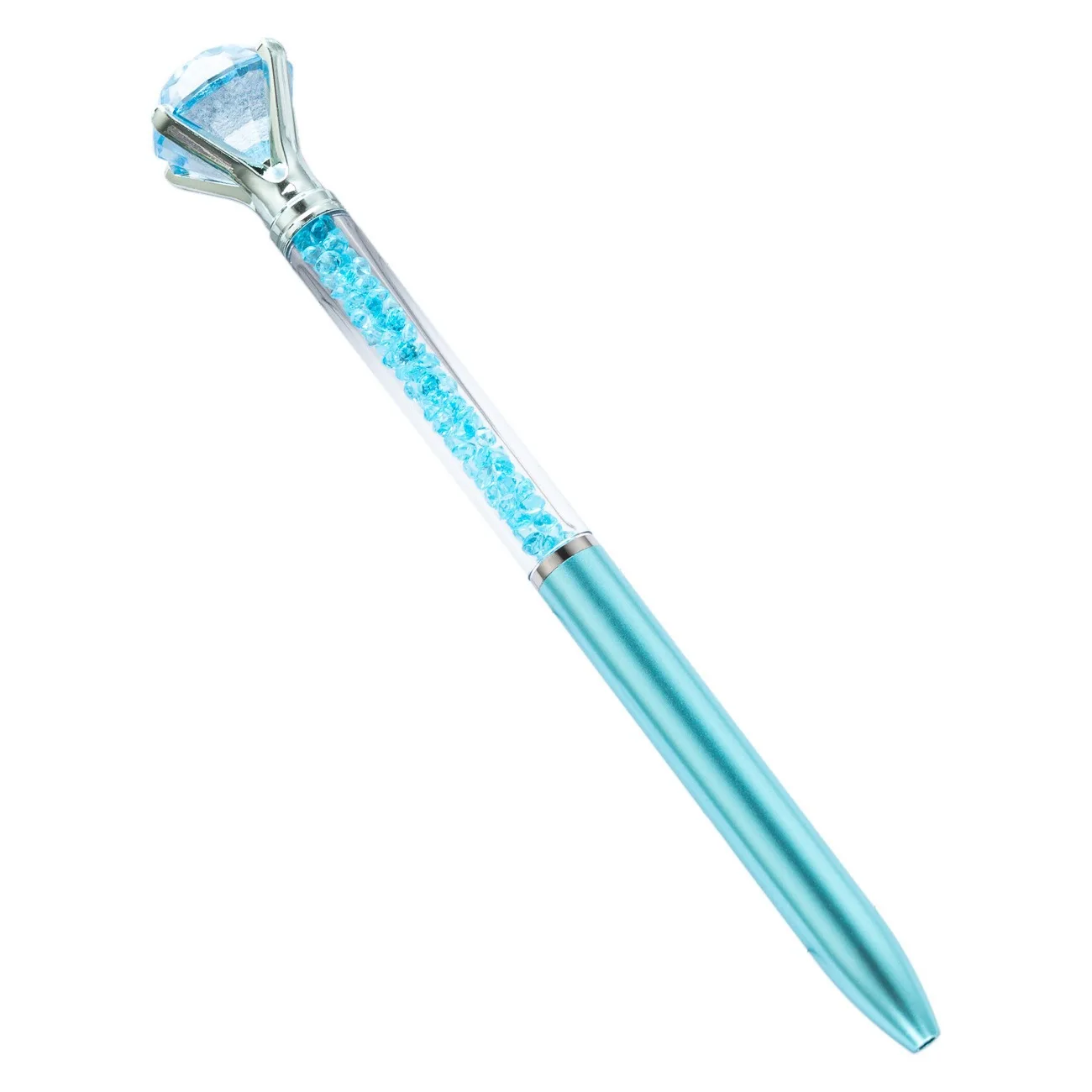 Bolígrafos de plástico con diamantes de cristal grande, bolígrafo ostentoso con tinta negra, bolígrafo con diamantes de imitación para escuela, suministros de oficina, Navidad, boda, Birt