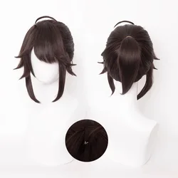 Mobile Game Fifth Personality Prisoner Brown Synthetic Wigs Ponytail Cosplay Game Wig Anime Fluffy Short Cosplay Hair Wig