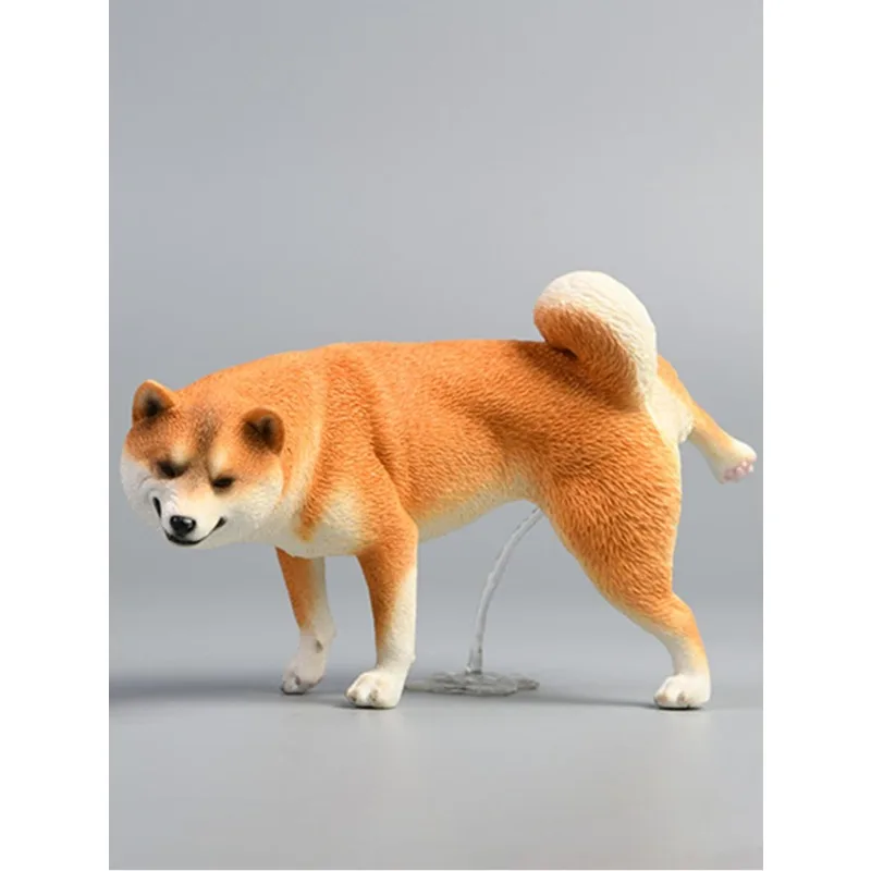 Half squat Shiba Inu model sand sculpture funny animal figure black chaila puppy cute creative car ornament