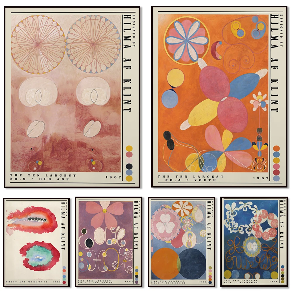 

Hilma af Klint poster, exhibition poster, art gallery poster, swedish art, scandinavian poster, modern art, bedroom wall decor