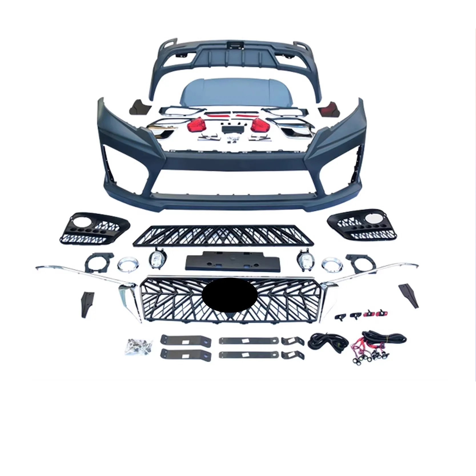 

Body kit for Toyota Prado Surround Front Bumper Rear Bumper Assembly Fog lamp Frame Grille Car Accessories