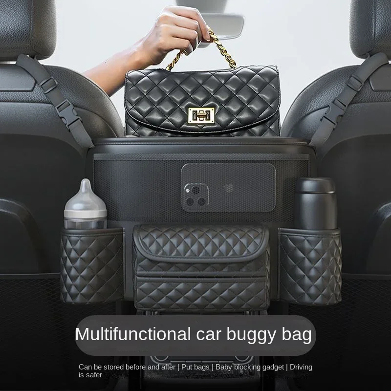 

Car Storage Bag Car Tissue Box Seat Net Pocket Car Front and Back Storage Hanging
