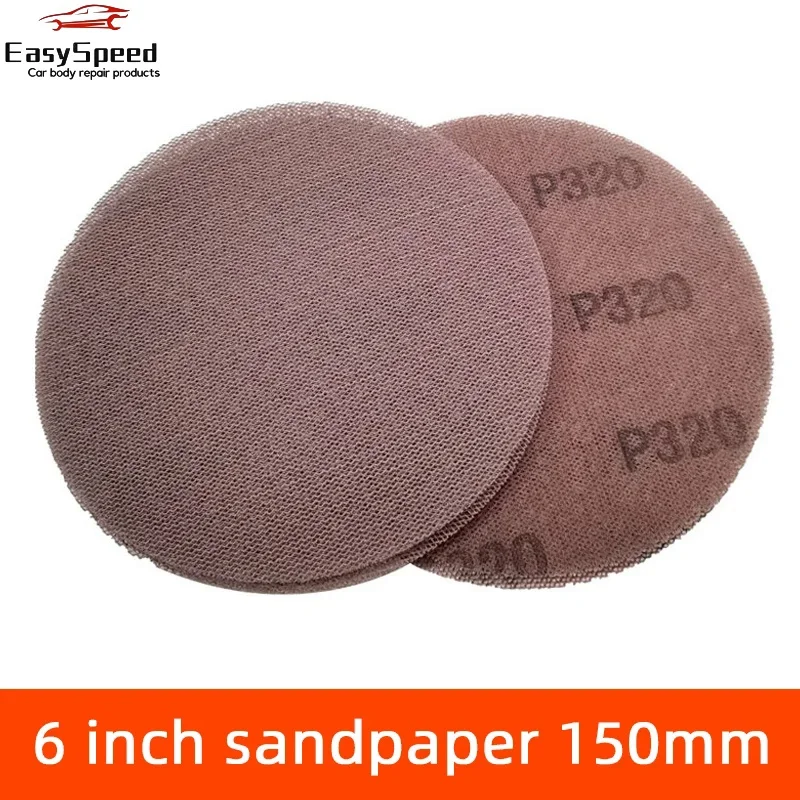 

10 Pcs Of Car Paint Finish Putty Sanding 6 Inch Sandpaper 150mm Pneumatic Sanding Machine Round Flocking Sandpaper