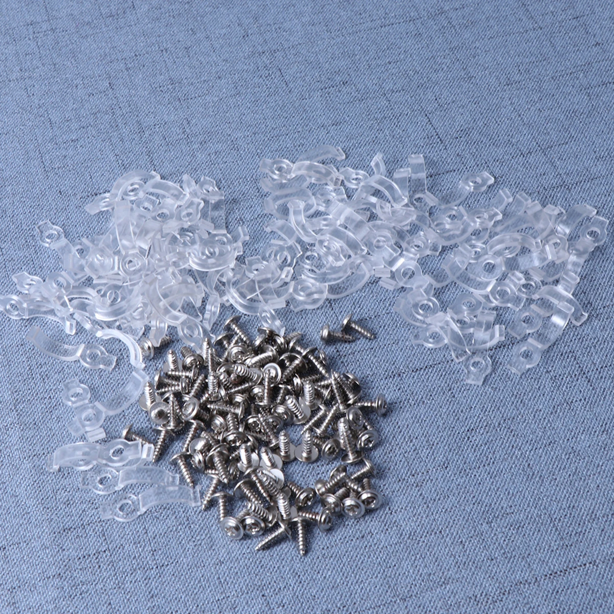 

100Pcs Transparent Strip Light Mounting Brackets Clips for 10Mm LED Smd 2835 5050 Waterproof Strip Lights Fixture Heat Resistant