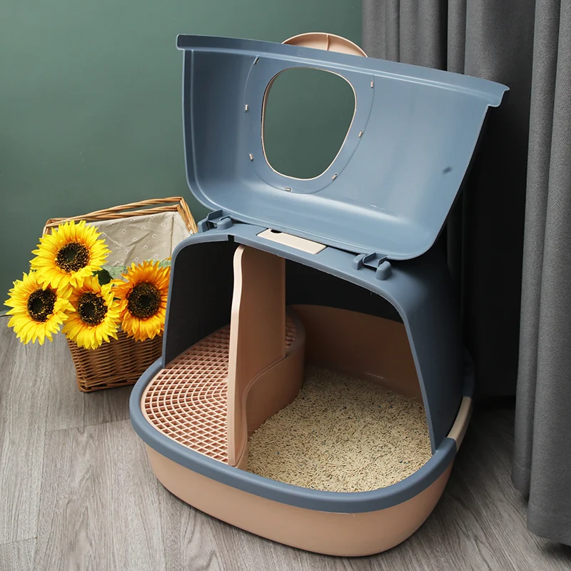 Corridor Type Litter Box Fully Enclosed Deodorant Anti-Splash Long Channel Portable Cat Toilet Cat Supplies