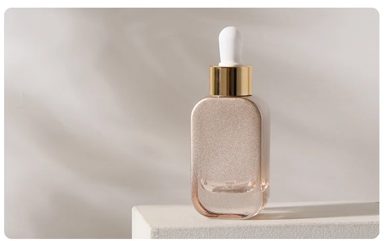 30ml Essential Oil Dropper Bottle Glass Portable Cosmetic Dispenser Bottle Essence Thick Bottom Empty Bottle Refillable Bottles