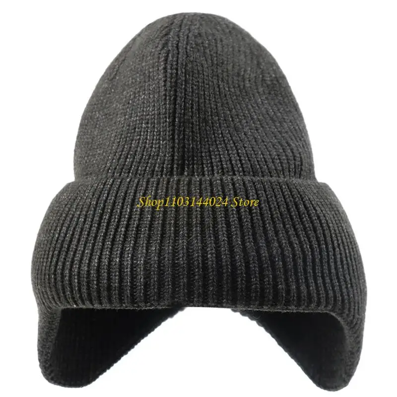 N5KE 2IN1 Knit Pullover Cap Neck Scarf Warm Windproof Design Stretchy Hat Neck Warmer for Outdoor Hiking Cycling Daily Wear