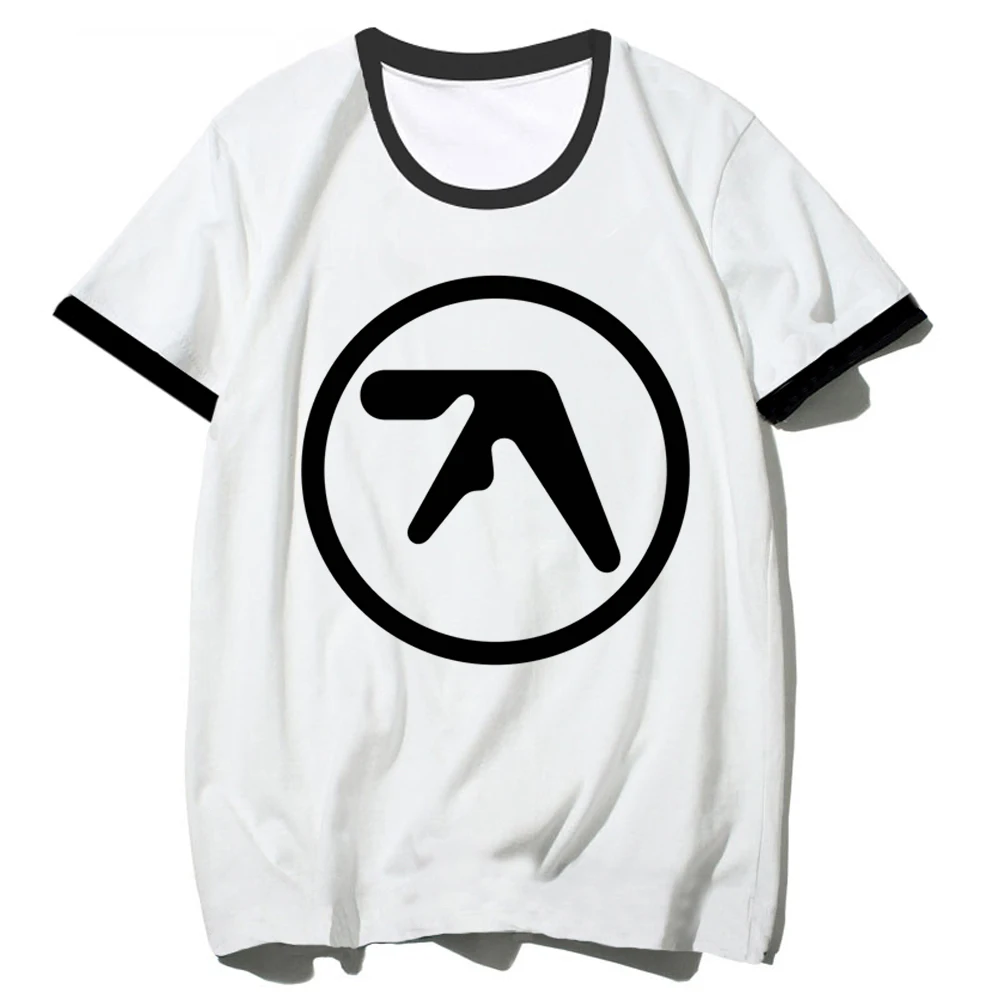 Aphex Twin t shirt women streetwear designer manga t shirt girl Japanese designer anime clothes