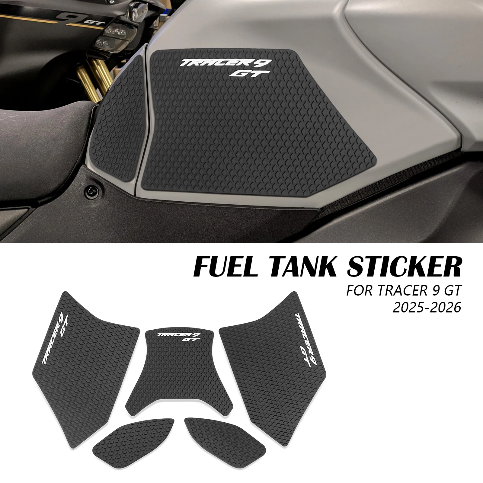 

Motorcycle Accessorie Non-slip Side Fuel Tank Stickers Waterproof Pad Rubber Sticker For Yamaha Tracer9 GT 2025 TRACER 9 GT 2026