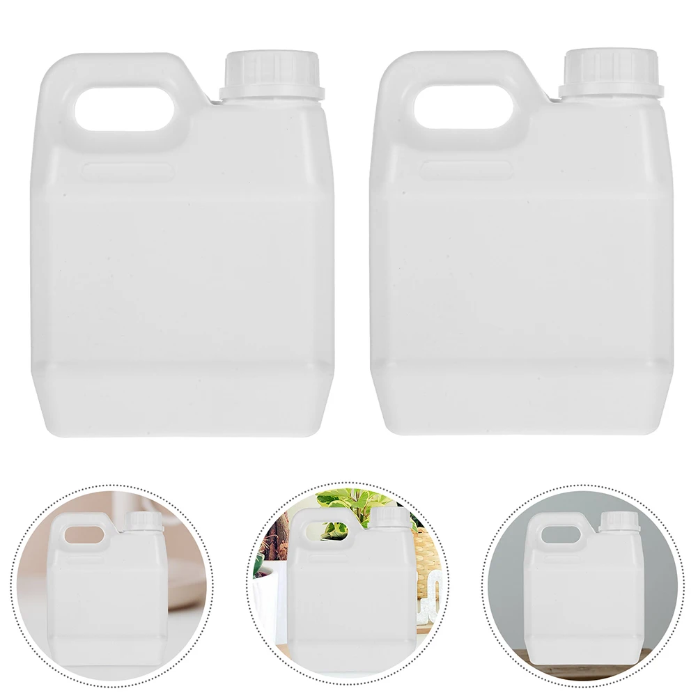 

5pcs Plastic Gallon Jugs 1L Oil Water Storage Containers Leakproof Fuel Bottles Camping Dispenser Use Engine Oil Container