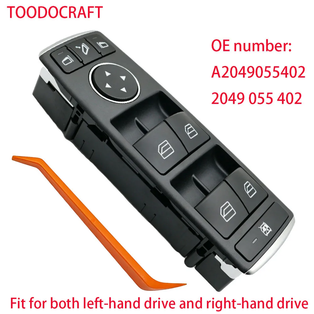 Image of A2049055402 A2049058102 Hauptfensterheberschalter für Mercedes-Benz C/E/GLK KLASSE S204 W204 C250 C300 C350