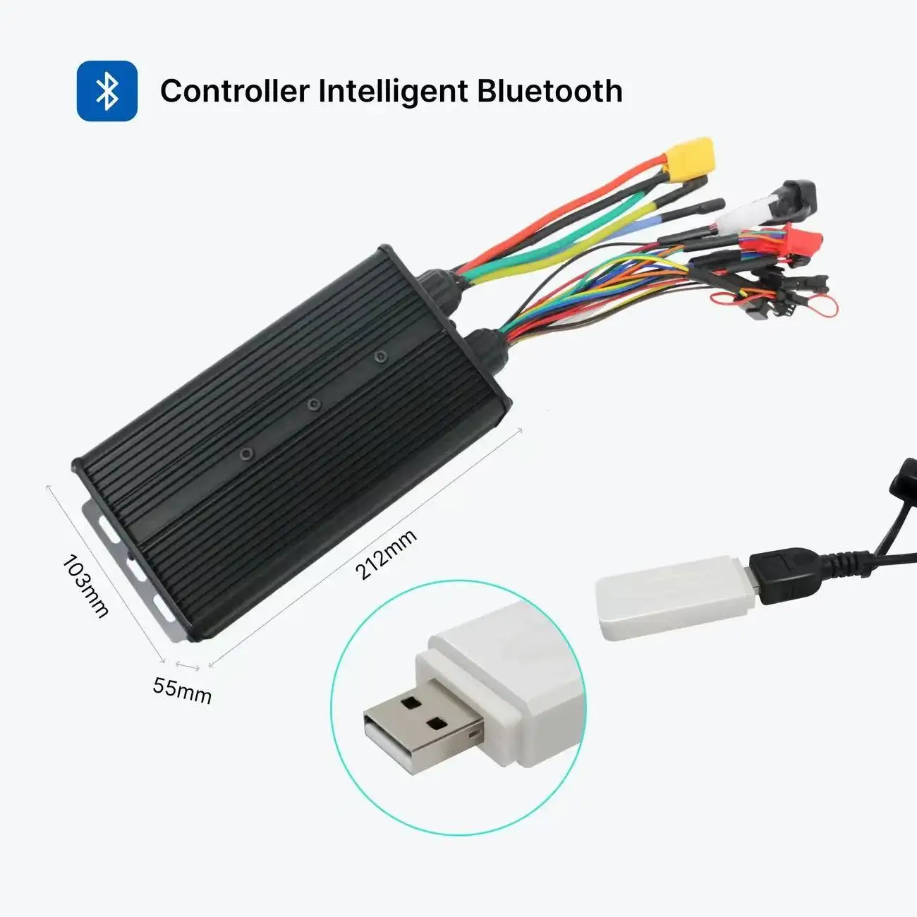 48V-72V 80A 5000W Sine Wave Controller Bluetooth Programming Remake Dual Mode 18 Tube Electric Bike Scooter Motorcycle Modificat