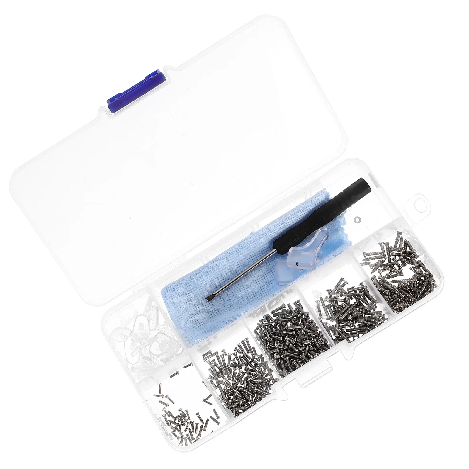 

1Set Eyeglasses Repairing Tools Complete Set with Multiple Screws Stainless Steel Driver for Loose Frame Fixing