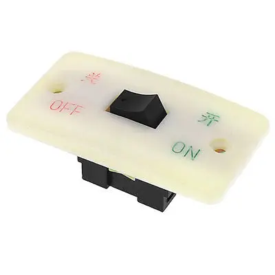 Black Beige Plastic Housing On-Off DPDT 6-Pin Push Button Switch 380V 10A
