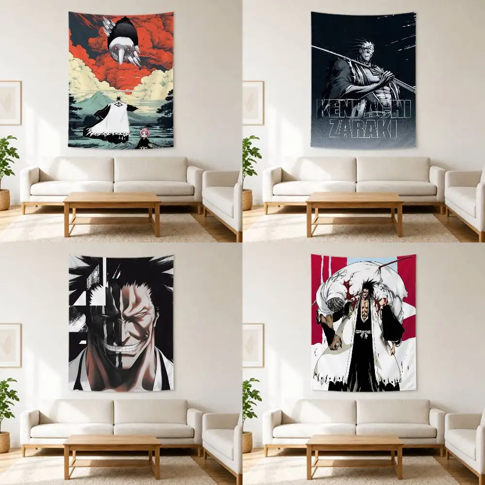 Anime Z-Zaraki cool boy Kenpachi Flag Digital Printing Banner for Garage Wall Out Door Decoration