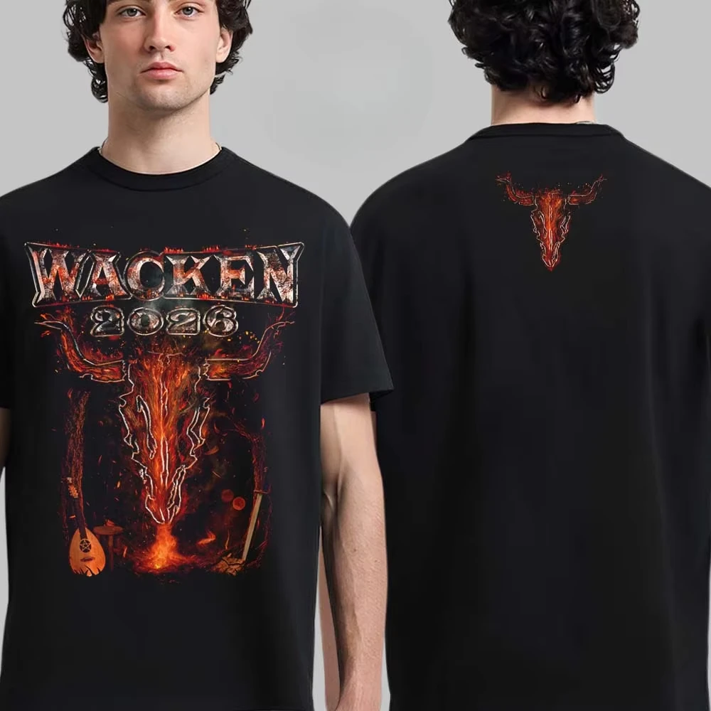 Hot Wacken Open Air Fashion Brand Unisex Cotton T shirt Summer Short Sleeve Luxury Casual Vintage