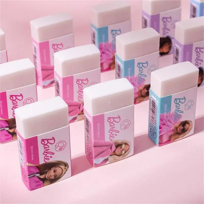 

40MM Kawaii Cartoon Anime Barbie Princess Erase Words Into Lines Cute Pink Eraser Primary School Children Eraser Solid