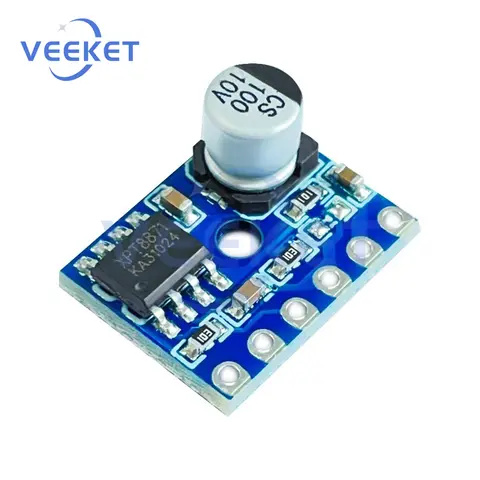 1/5/10Pcs 5128 Amplifier Board 3-5W Mini Class D Digital Amplifier Board Mono Audio Module Low Distortion DC 2.5-5.5V XPT8871