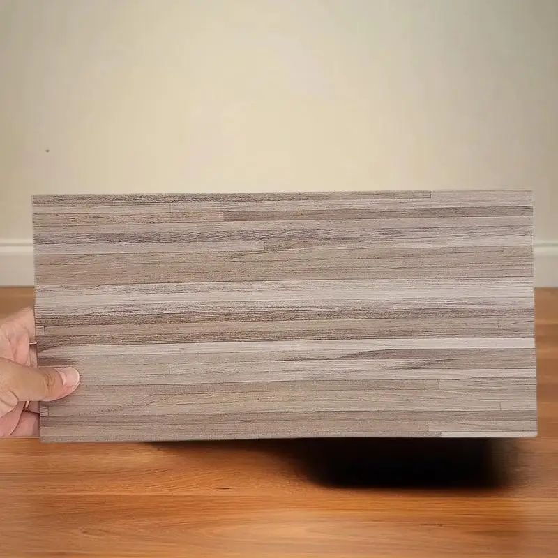 Décor de meubles de maison de poupée 1:12, carreaux miniatures de planches de sol en bois simulés en PVC