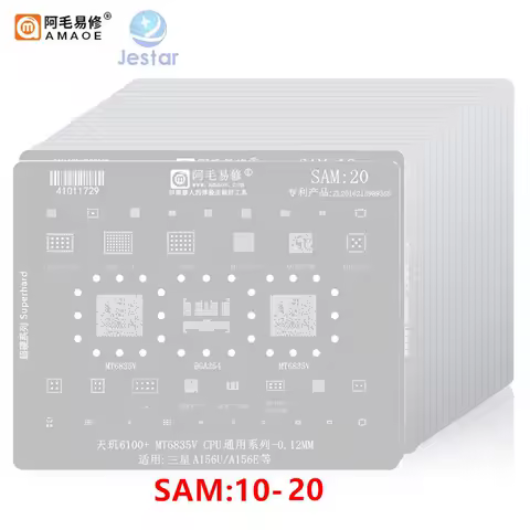 BGA Reballing Stencil Template for Samsung S10 S20 Note 20 A60-A90 /A10S/A920F /A10-70 S21 Ultra S22/S23/S24 Series A53 A54 A14
