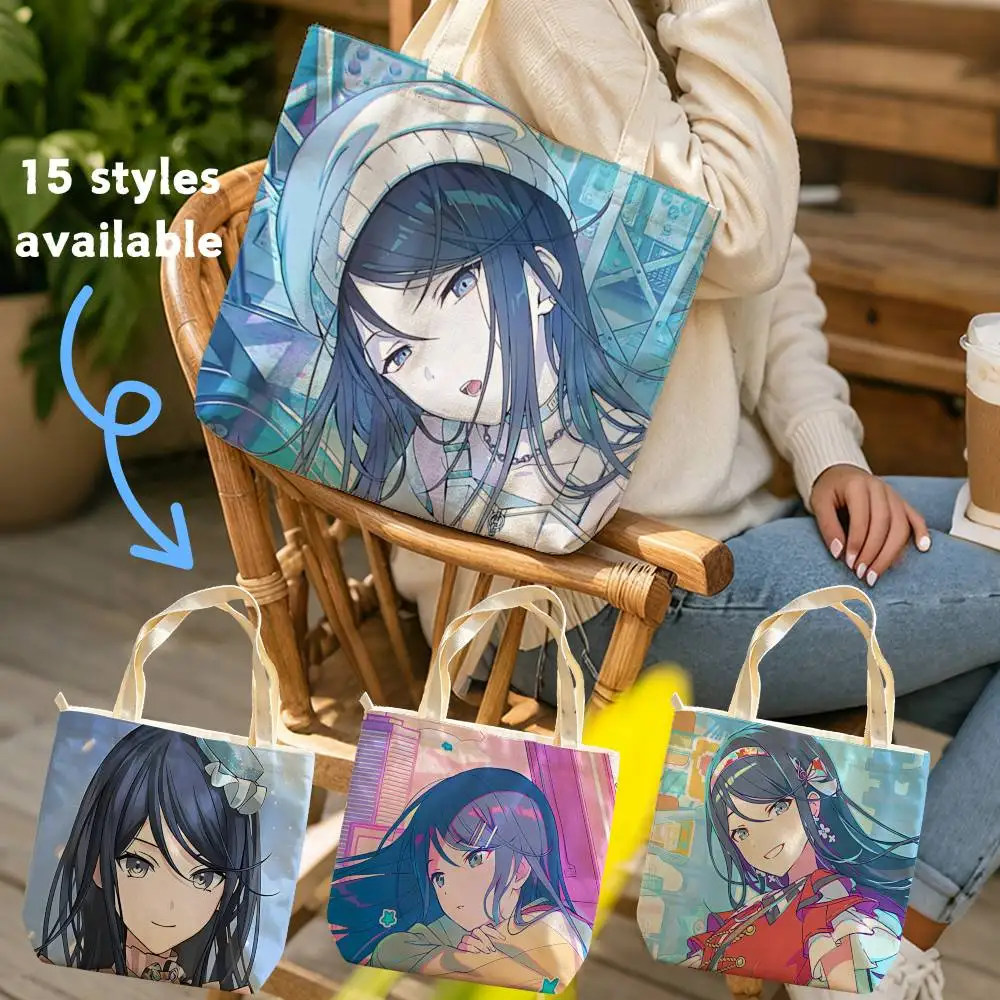 LEO-pjsk H-Hoshino Ichika Waterproof Lined Canvas bags suitable for going to class, shopping, gifts, and commuting