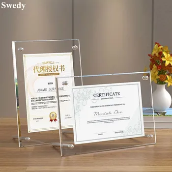 Présentoir de table en acrylique A4, porte-affiche, photo, document, cadre d'affiche, porte-papier de menu, 210x297mm, 8.5x11 pouces