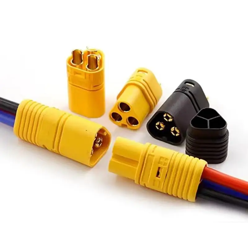 RC Model 3-pin 3.5mm MT60 Connector Plug Adapter Bullet Plug Easy Installation for Drone Robotics Projects