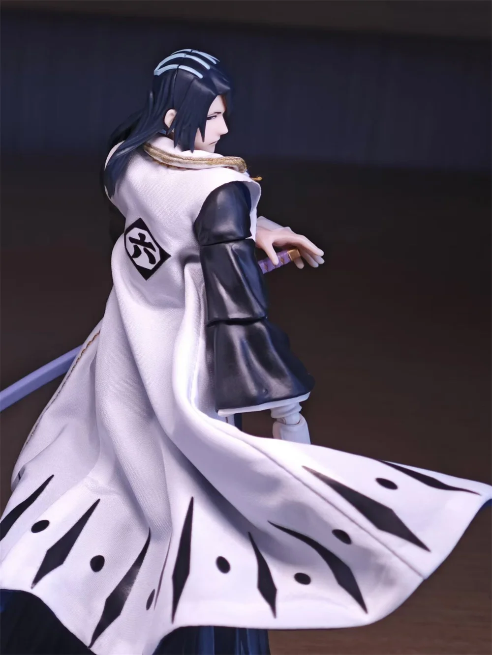 In Stock 1/12 Scale Kuchiki Byakuya Clothes Team Leader ZINNBAORI Cloth Windbreak Cloak Model for 6-inch Action Figure Body DIY