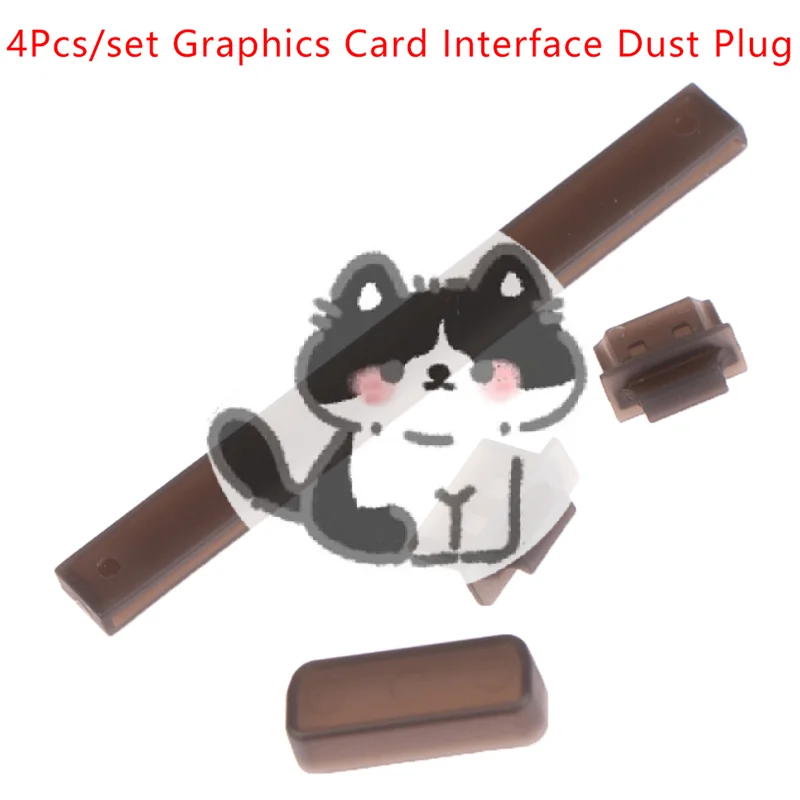 New 4Pcs/set Graphics Card Interface Dust Plug DVI HDMI DP PCI-E Laptop Dustproof Ports Cover Protector Cap