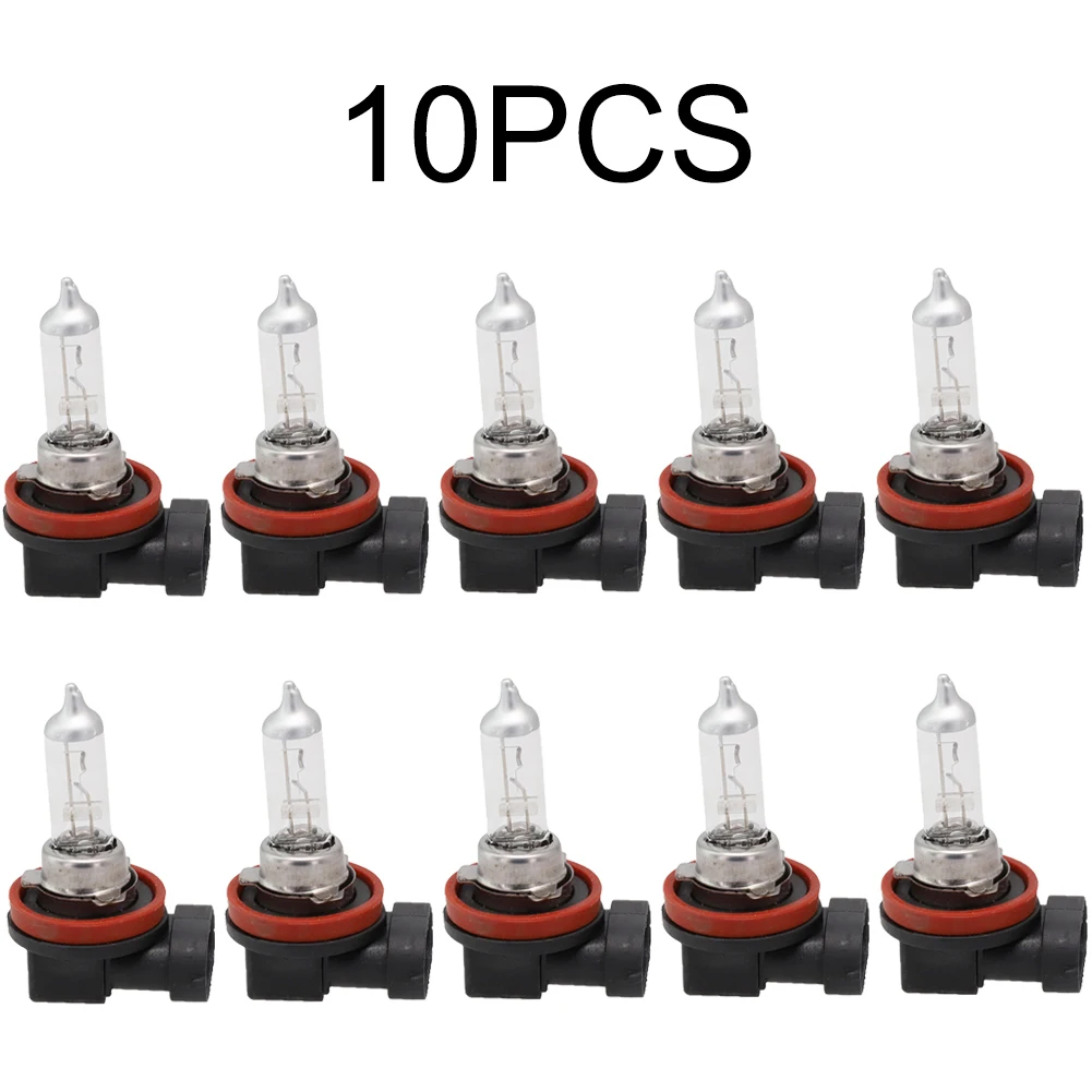 H11 Halogen Light Quartz Brand New Bulb High Quality Practical 10pcs 12V 55W Vehicle 6000K Accessories Car Parts