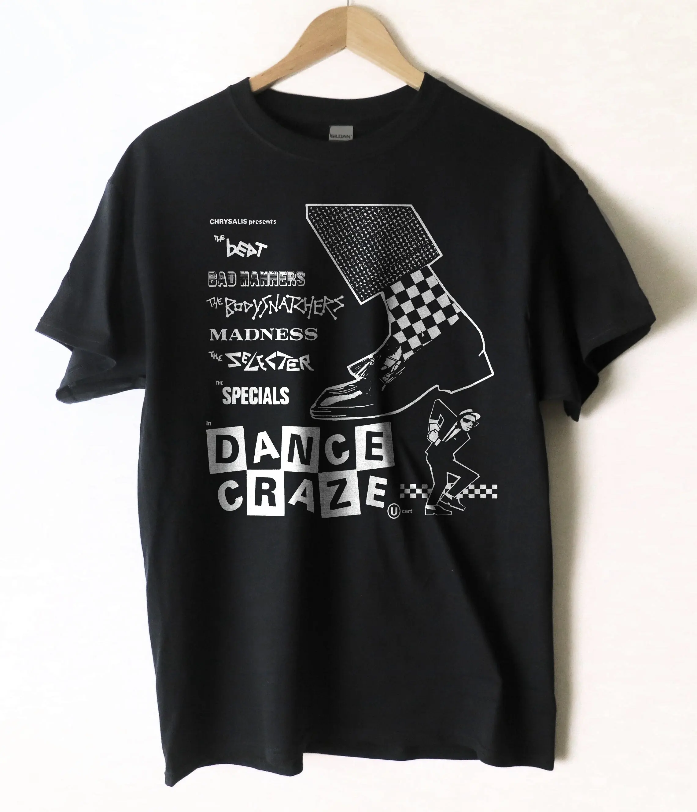 Dance Craze T shirt screen print short sleeve ska reggae dub Madness specials selector