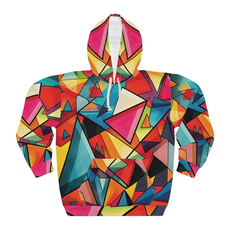 Irregular Graffiti Paint Hoodie For Men's Clothing Street Hip Hop Popular Sweatshirt Colorful Blocks Geometry Men Hoodie Spring