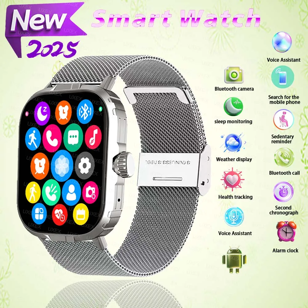 

Новые женские умные часы для улицы, 2,01 дюйма, HD, полноэкранный эксклюзивный подарок, беспроводной трекер для звонков и здоровья, часы Masculinos с фото на заказ