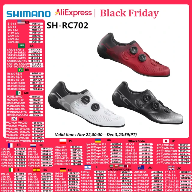 Shimano RC7 RC702 Shoes RC703 Carbon Road Bicycle Cycling Bike Shoes Standard Wide Version SH RC702 Road Race Cycling Shoes AliExpress 18