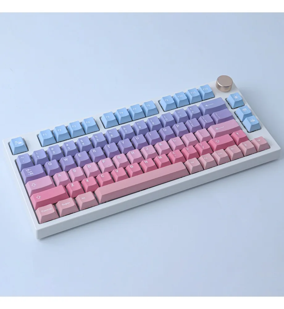 Keycap Personality Original height Five-sided sublimation process Color cloud keycap 129-key PBT keycap Cherry
