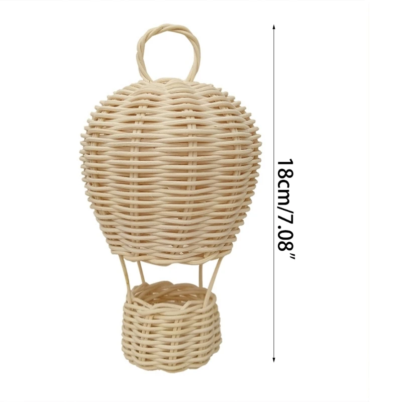 Rattan Hot Air Balloon Handwoven Small Pendant Charm Accessory Decor Dropsale