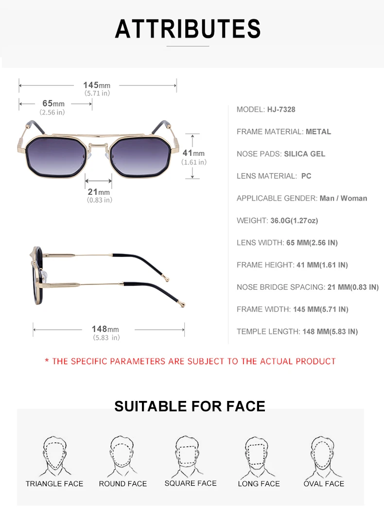 Steampunk Rechteckige Sonnenbrille für Herren 2026 Luxusmarke Retro Punk Sonnenbrillen für Männer Vintage Doppelbalken-Brillen UV400-Schutz – Detail 13