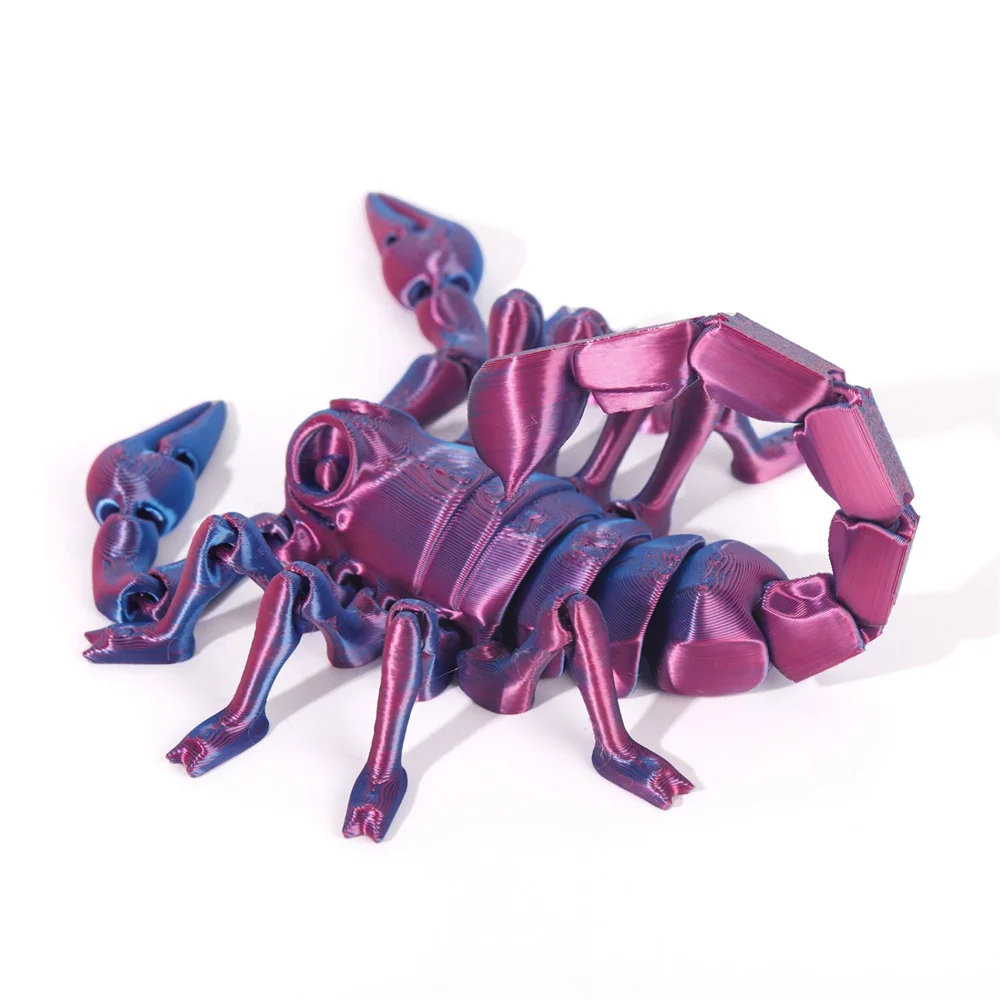 3D печатная игрушка-симулятор скорпиона, подвижные выдвижные шарниры, креативная модель, украшение для рабочего стола, коллекция украшений, подарки