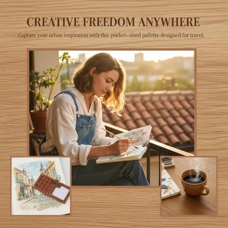 8/15 Grid Box Portable Pocket Artist Watercolor Paint Palette Mini Travel Paint Palette With Clip For Painters Artists Students