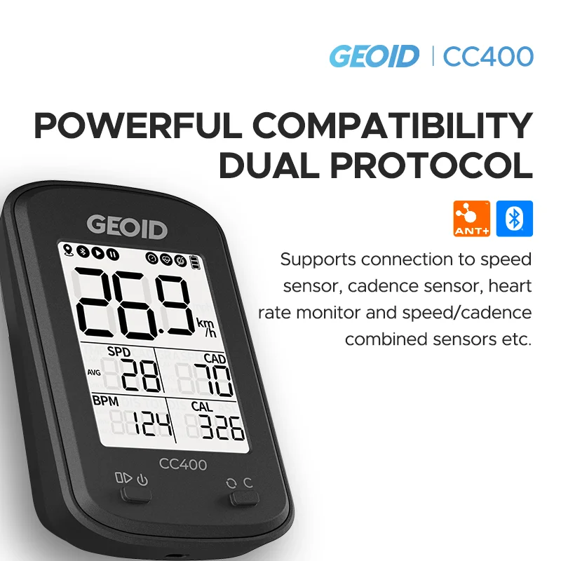 GEOID GPS Bike Computer Cycling ANT+Bluetooth Wireless GPS Bicycle Speedometer Waterproof Road Bike MTB Cycling Odometer