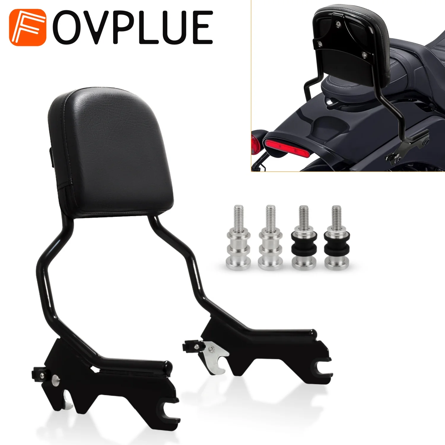 

Съемная спинка-подголовник для пассажира на мотоцикл, комплект для Harley Softail Sport Glide FLSB Low Rider FXLR FXLRS 2018-UP