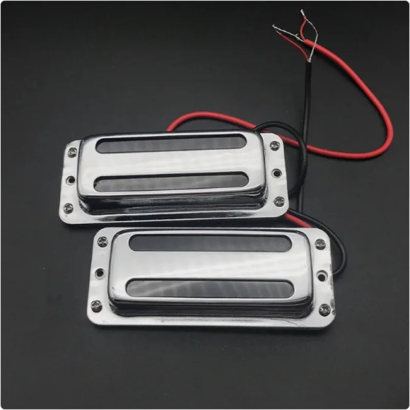 guitar humbucker pickup, dual pickup, double-block pickup silver guitar music accessories